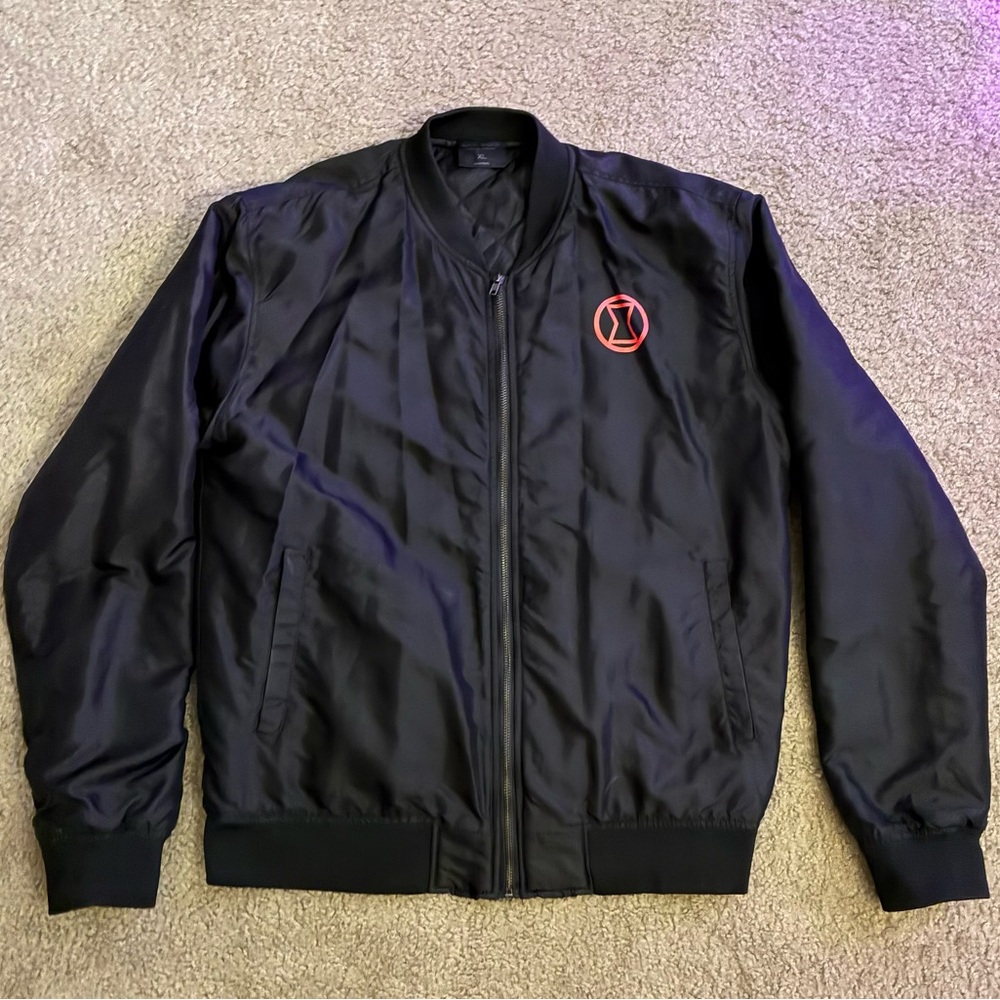 Marvel Black Black Widow Women's Bomber Jacket Size XL